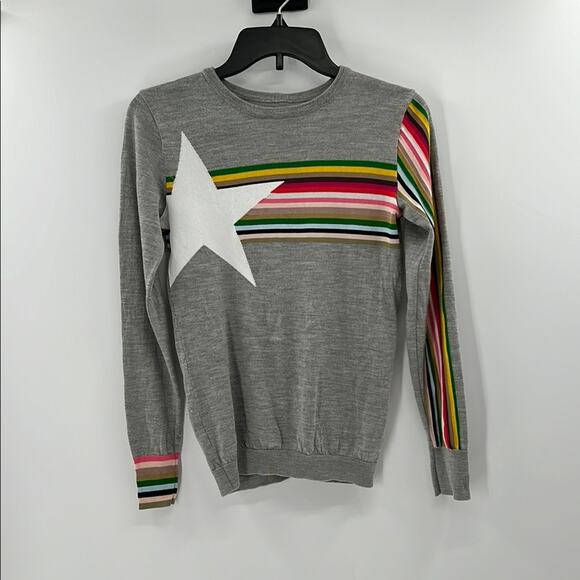 N21 Knitwear Women's Star Sweater - Gray Multicolor - Small - Picture 1 of 6